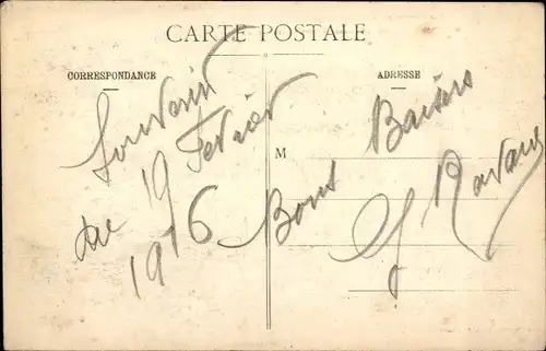 Postkarte Bonviller Meurthe et Moselle, Ruinen, Bombardierung, Krieg 1914-1915