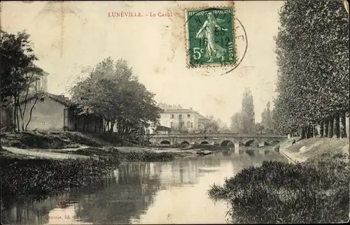Ak Lunéville Meurthe et Moselle, Kanal