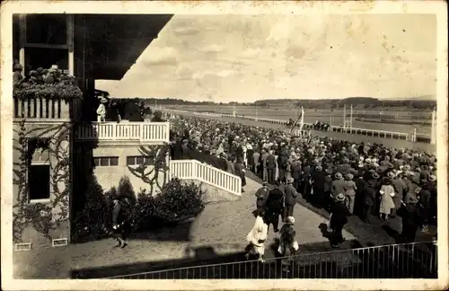Ak Iffezheim am Rhein, Rennbahn Baden Baden