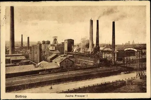 Ak Bottrop im Ruhrgebiet, Zeche Prosper I