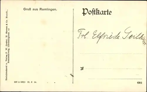 Ak Remlingen in Niedersachsen, Gesamtansicht, Villa am Kaliwerk II, Gasthaus Heinrich Gellhaar