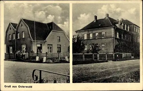 Ak Osterwald Garbsen in Niedersachsen, Teilansichten, Geschäft