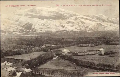 Ak Puigcerda Katalonien, Panorama, Pyrenäen