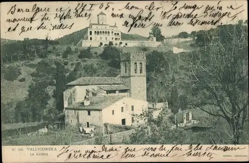 Ak Vallvidrera Barcelona Katalonien Spanien, Kirche
