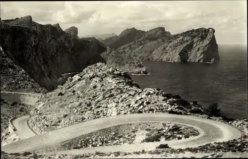 Ak Formentor Mallorca Balearische Inseln, Küste vom Leuchtturm gesehen