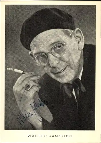 Ak Schauspieler Walter Janssen, Portrait, Autogramm