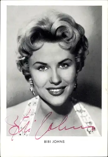 Ak Schauspielerin und Sängerin Bibi Johns, Portrait, Autogramm, Ball im Savoy
