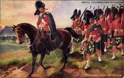 Künstler Ak Payne, Harry, Britische Armee, Argyll und Sutherland Highlanders, Schottische Uniform