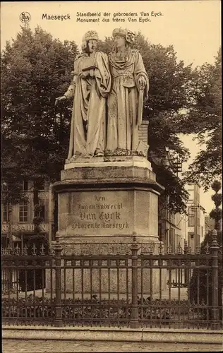 Ak Maaseik Maeseyck Flandern Limburg, Denkmal der Gebrüder Van Eyck