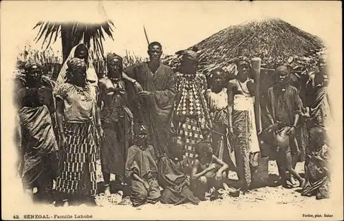 Ak Senegal, Famille Lahobe, Portrait