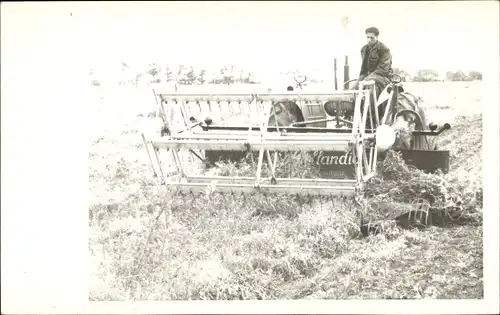 Foto Ak Mädrescher, Landwirtschaft