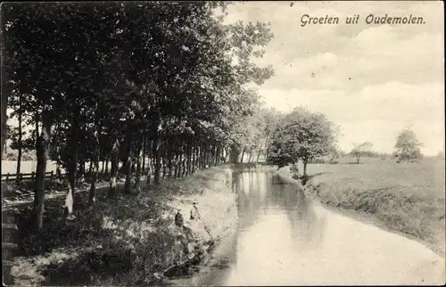 Ak Oude Molen Oudemolen Nordbrabant, Kanal