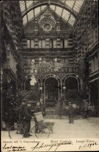 Ak 's Gravenhage Den Haag Südholland, Hotel Centrale, Lange Poten