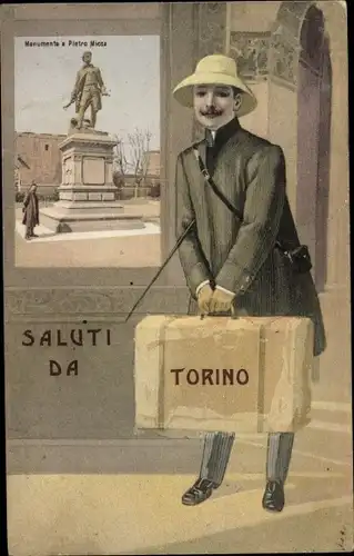Ak Torino Turin Piemonte, Monumento a Pietro Micca
