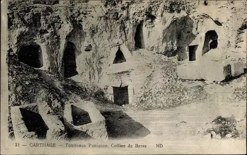 Ak Carthage Karthago Tunesien, Tombeaux puniques