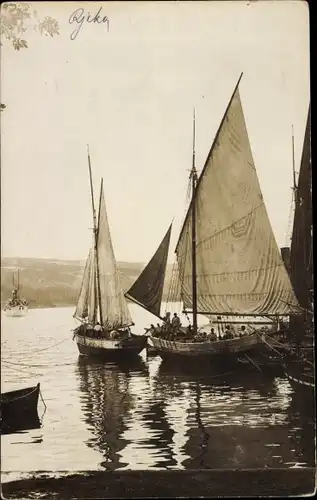 Foto Ak Rijeka Fiume Kroatien, Segelpartie, Segelboote