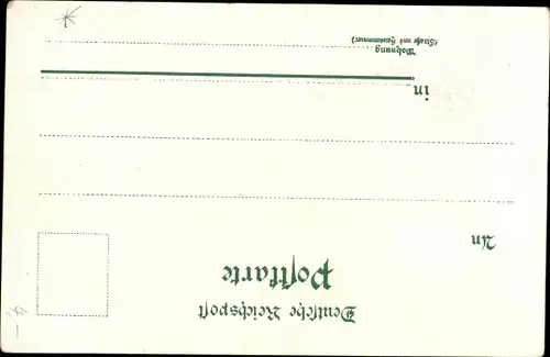 Litho Sankt Goarshausen am Rhein, Loreley, Mann im Wasser, Boot, Noble Frau