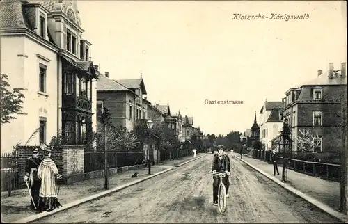 Ak Dresden Klotzsche Königswald, Gartenstraße