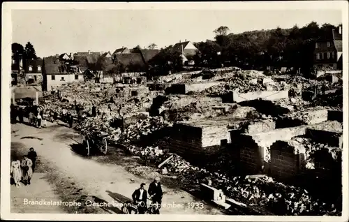 Ak Öschelbronn Gäufelden in Württemberg, Brandkatastrophe 10. September 1933