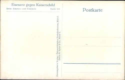 Ak Eisenerz Steiermark, Teilansicht gegen Kaiserschild