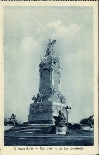 Ak Buenos Aires Argentinien, Monumento de los Espanoles