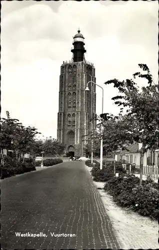 Ak Westkapelle Zeeland Niederlande, Vuurtoren