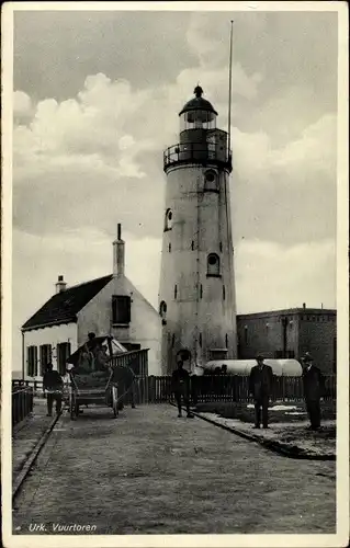 Ak Urk Flevoland Niederlande, Vuurtoren