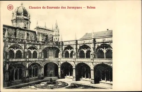 Ak Belém Lisboa Lissabon Portugal, Claustro do Convento dos Jeronymos