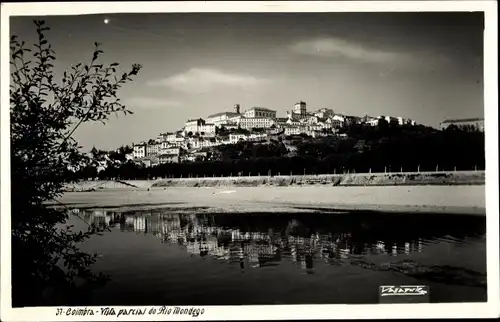 Ak Coimbra Portugal, Blick zum Ort, Rio Mondego