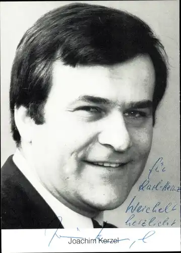 Ak Schauspieler Joachim Kerzel, Portrait, Autogramm