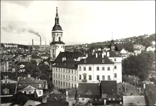 Ak Greiz im Vogtland, Unteres Schloss und Stadtkirche