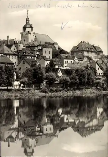 Ak Ronneburg in Thüringen, Blick auf den Ort mit Kirche