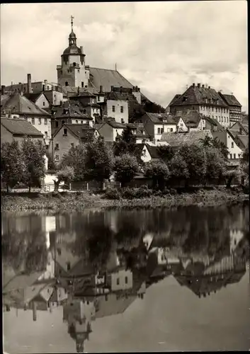 Ak Ronneburg in Thüringen, Blick auf den Ort mit Kirche