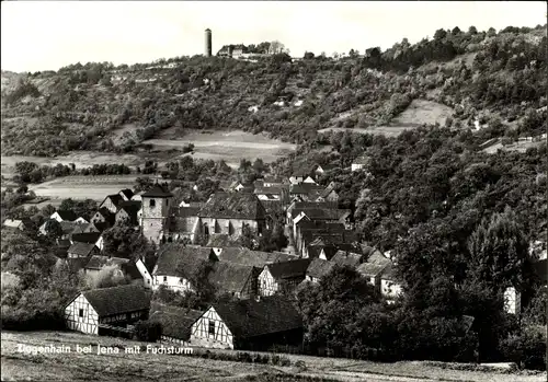 Ak Ziegenhain Jena in Thüringen, Ortsansicht mit Fuchsturm