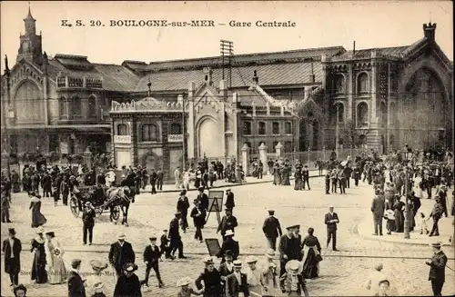 Ak Boulogne sur Mer Pas de Calais, Hauptbahnhof