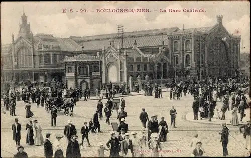 Ak Boulogne sur Mer Pas de Calais, Hauptbahnhof