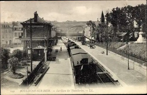 Ak Boulogne sur Mer Pas de Calais, Bahnhof Tintelleries