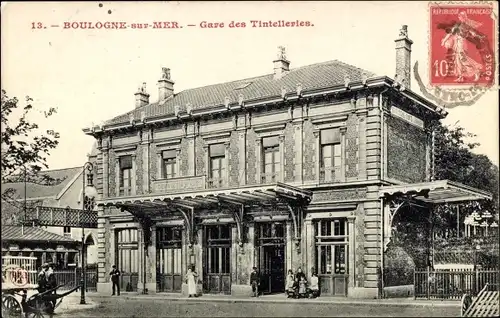 Ak Boulogne sur Mer Pas de Calais, Bahnhof Tintelleries