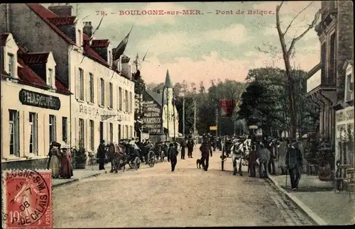 Ak Boulogne sur Mer Pas de Calais, Ziegelsteinbrücke