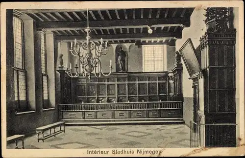 Ak Nijmegen Gelderland, Intérieur Stadhuis