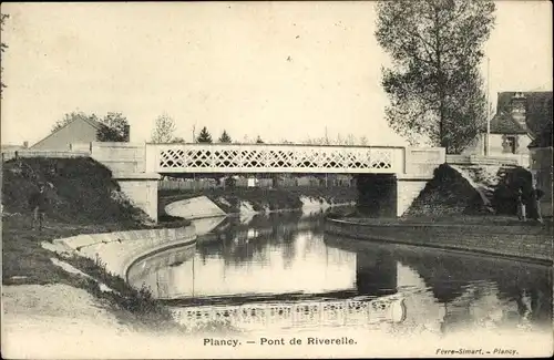 Ak Plancy l’Abbaye Aube, Brücke Riverelle