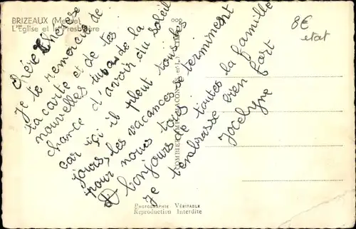 Ak Brizeaux Meuse, Die Kirche