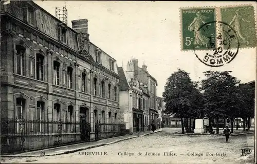Ak Abbeville Somme, Hochschule für junge Mädchen