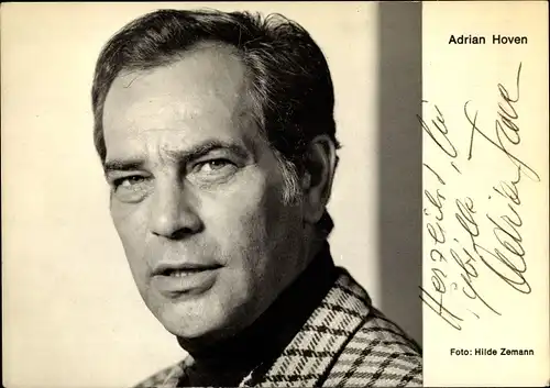 Ak Schauspieler Adrian Hoven, Autogramm, Portrait