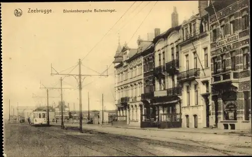 Ak Zeebrugge Westflandern, Boulevard de Blankenberghe, Blankenbergsche Buitensingel