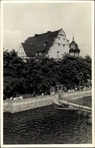 Ak Saalburg in Thüringen, HO-Hotel Kranich, Steg