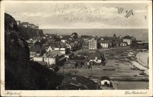 Ak Nordseeinsel Helgoland, Das Unterland