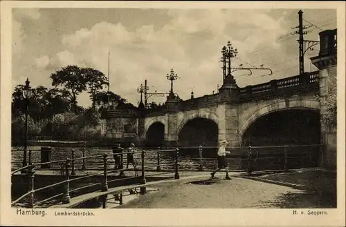 Ak Hamburg Mitte Altstadt, Lombardsbrücke