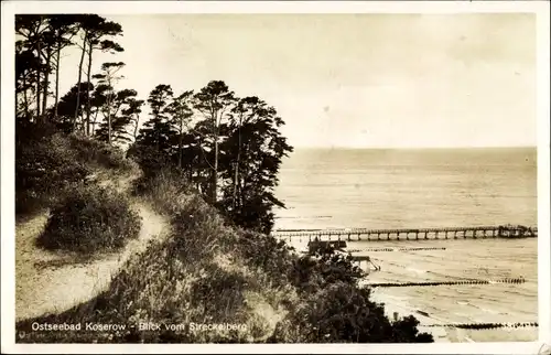 Ak Ostseebad Koserow auf Usedom, Blick vom Streckelberg