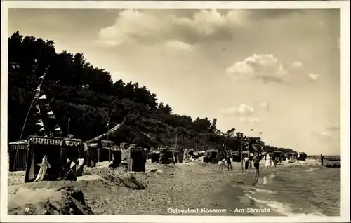 Ak Ostseebad Koserow auf Usedom, Strand